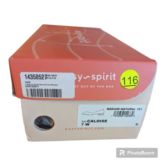 NIB Easy Spirit Caldise Leather Low Heel Dress Shoes in Natural Women's 7 WIDE - Picture 7 of 7